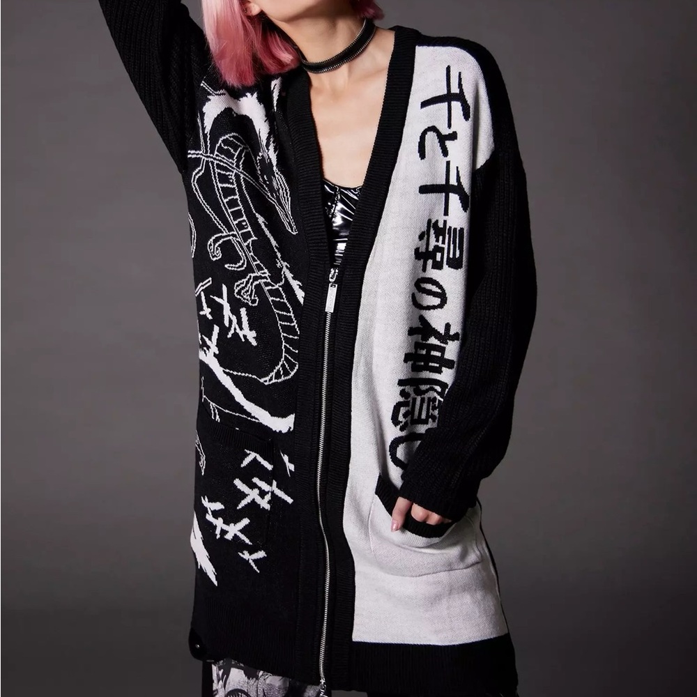 Studio‎ Ghibli Spirited Away Haku Long Zipper Cardigan Hot Topic